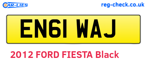 EN61WAJ are the vehicle registration plates.