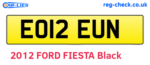 EO12EUN are the vehicle registration plates.
