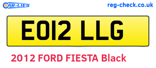 EO12LLG are the vehicle registration plates.