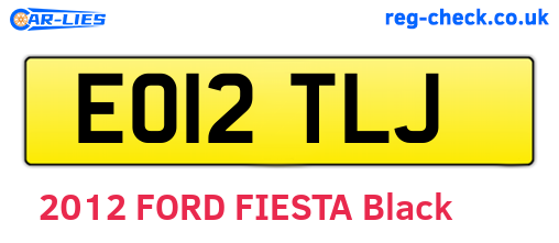 EO12TLJ are the vehicle registration plates.