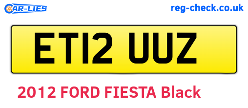 ET12UUZ are the vehicle registration plates.
