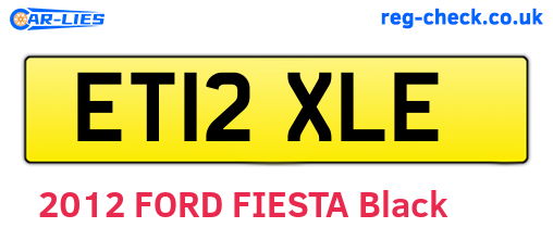 ET12XLE are the vehicle registration plates.
