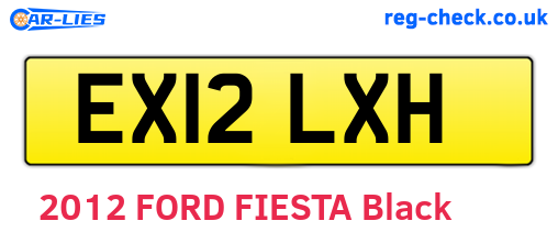 EX12LXH are the vehicle registration plates.