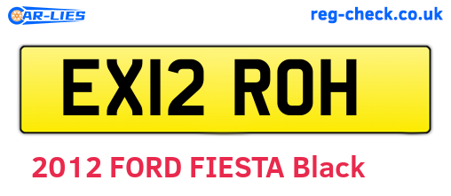 EX12ROH are the vehicle registration plates.