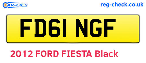 FD61NGF are the vehicle registration plates.