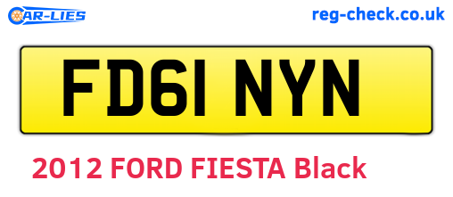 FD61NYN are the vehicle registration plates.