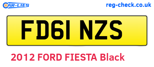FD61NZS are the vehicle registration plates.