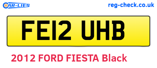 FE12UHB are the vehicle registration plates.