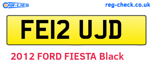 FE12UJD are the vehicle registration plates.