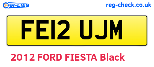 FE12UJM are the vehicle registration plates.