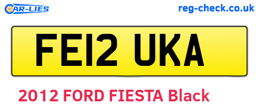 FE12UKA are the vehicle registration plates.