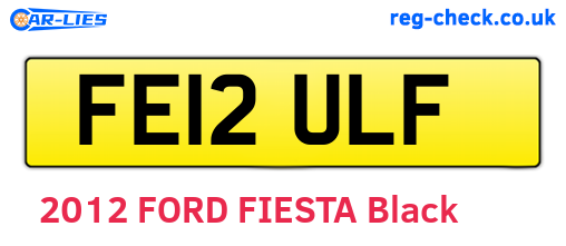 FE12ULF are the vehicle registration plates.