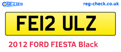 FE12ULZ are the vehicle registration plates.