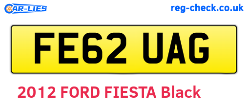 FE62UAG are the vehicle registration plates.