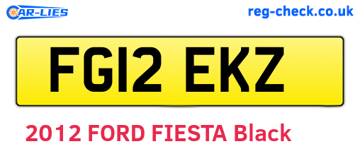 FG12EKZ are the vehicle registration plates.