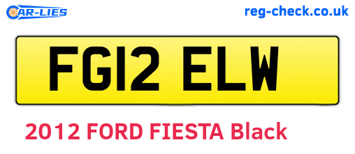 FG12ELW are the vehicle registration plates.
