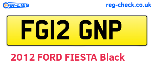 FG12GNP are the vehicle registration plates.