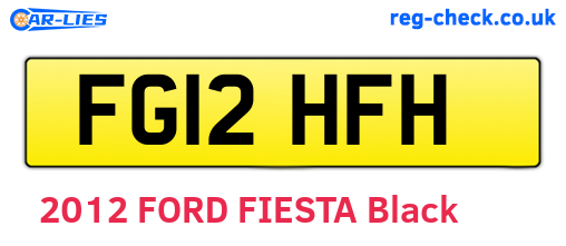 FG12HFH are the vehicle registration plates.