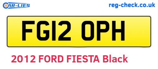FG12OPH are the vehicle registration plates.
