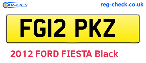 FG12PKZ are the vehicle registration plates.