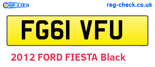 FG61VFU are the vehicle registration plates.