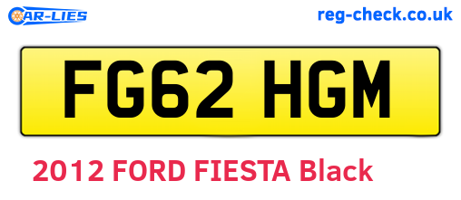 FG62HGM are the vehicle registration plates.