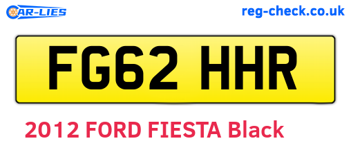 FG62HHR are the vehicle registration plates.