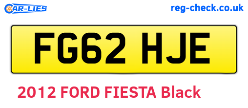 FG62HJE are the vehicle registration plates.