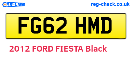 FG62HMD are the vehicle registration plates.