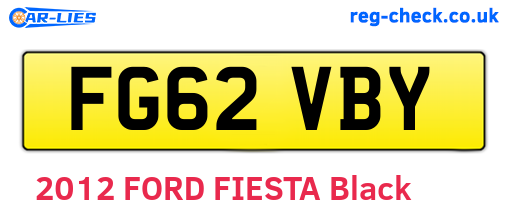 FG62VBY are the vehicle registration plates.