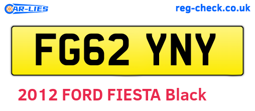 FG62YNY are the vehicle registration plates.
