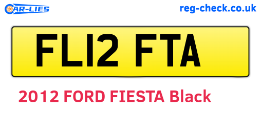 FL12FTA are the vehicle registration plates.