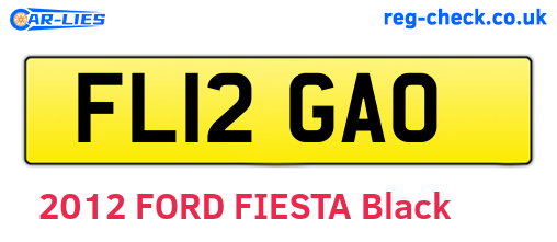 FL12GAO are the vehicle registration plates.