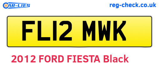 FL12MWK are the vehicle registration plates.