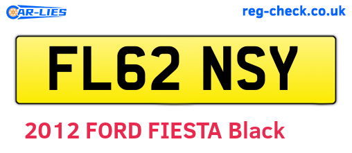 FL62NSY are the vehicle registration plates.