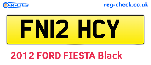 FN12HCY are the vehicle registration plates.