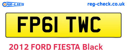 FP61TWC are the vehicle registration plates.