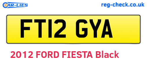 FT12GYA are the vehicle registration plates.
