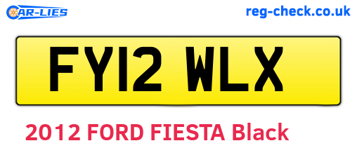 FY12WLX are the vehicle registration plates.