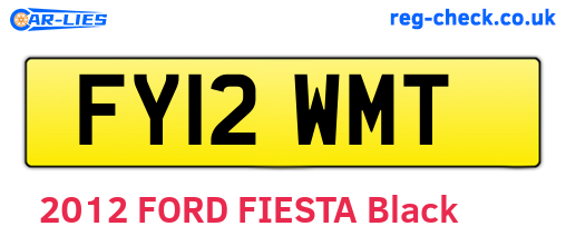 FY12WMT are the vehicle registration plates.