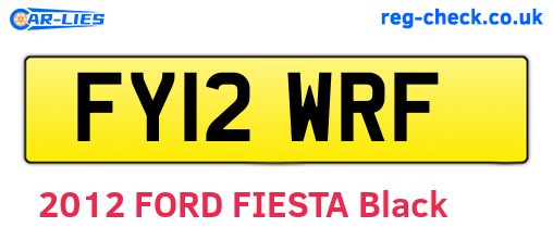 FY12WRF are the vehicle registration plates.