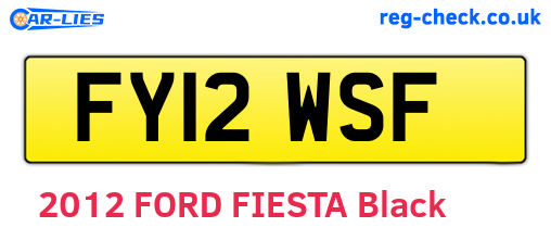 FY12WSF are the vehicle registration plates.