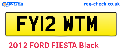 FY12WTM are the vehicle registration plates.