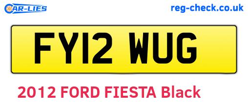 FY12WUG are the vehicle registration plates.