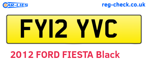 FY12YVC are the vehicle registration plates.