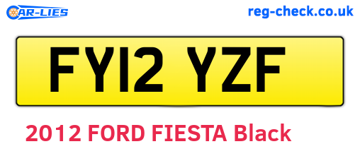 FY12YZF are the vehicle registration plates.