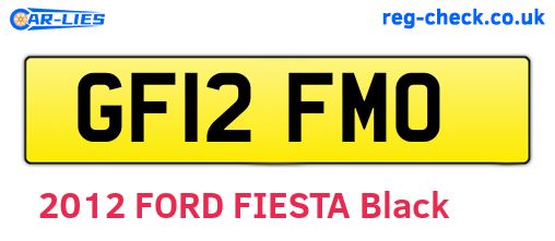 GF12FMO are the vehicle registration plates.