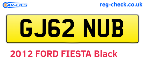 GJ62NUB are the vehicle registration plates.