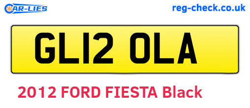 GL12OLA are the vehicle registration plates.