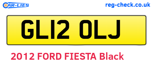 GL12OLJ are the vehicle registration plates.
